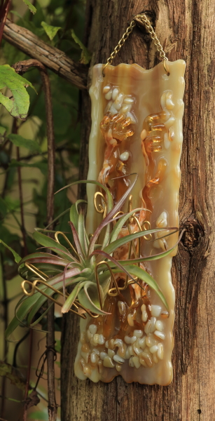 fused glass air plant holder tillandsia